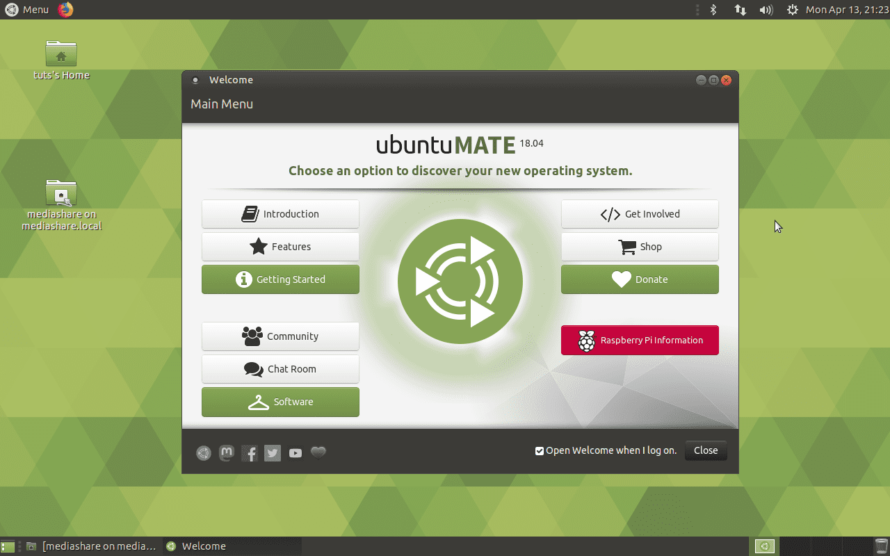 Ubuntu MATE 18.04.04 LTS on Raspberry Pi 3 Board