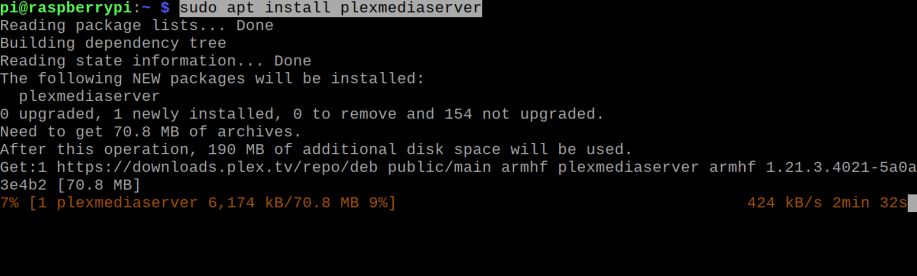 Install Plexmediaserver