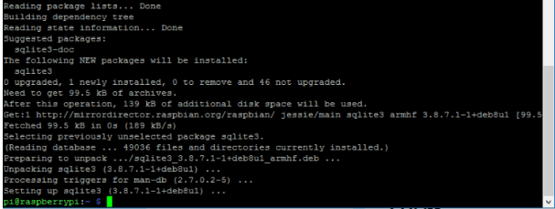 Installing Sqlite On Raspbian Operating System
