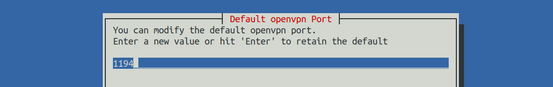 default openvpn port