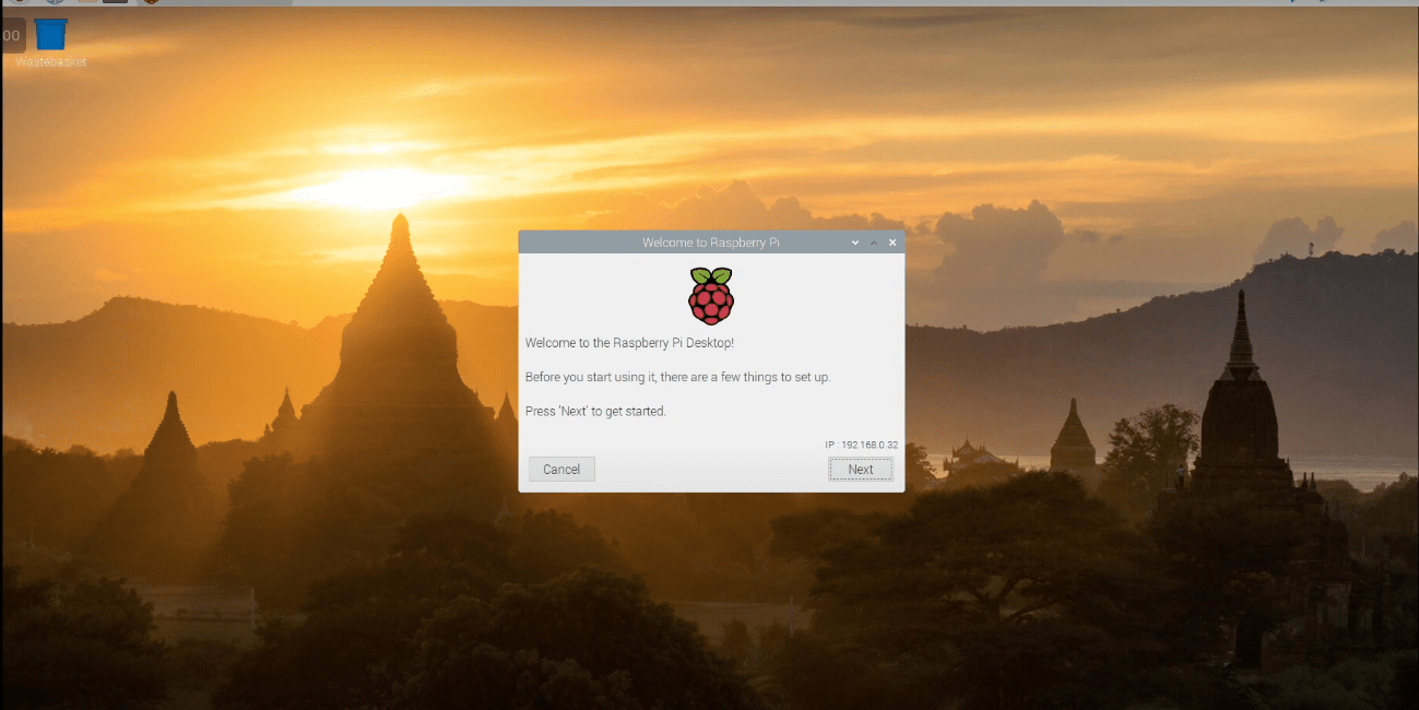 Raspbian Home Screen