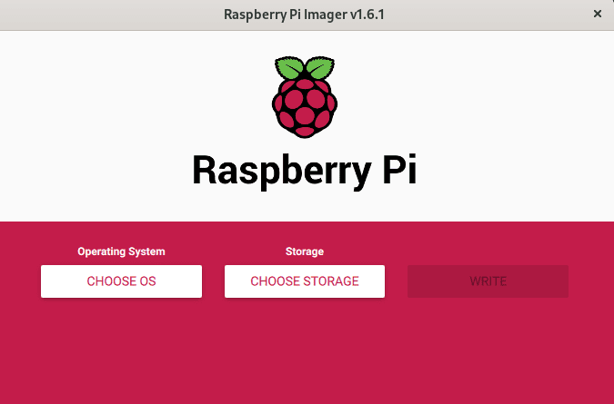 Raspberry PI Imager Choose OS