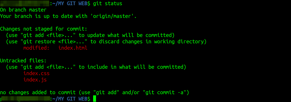 git status