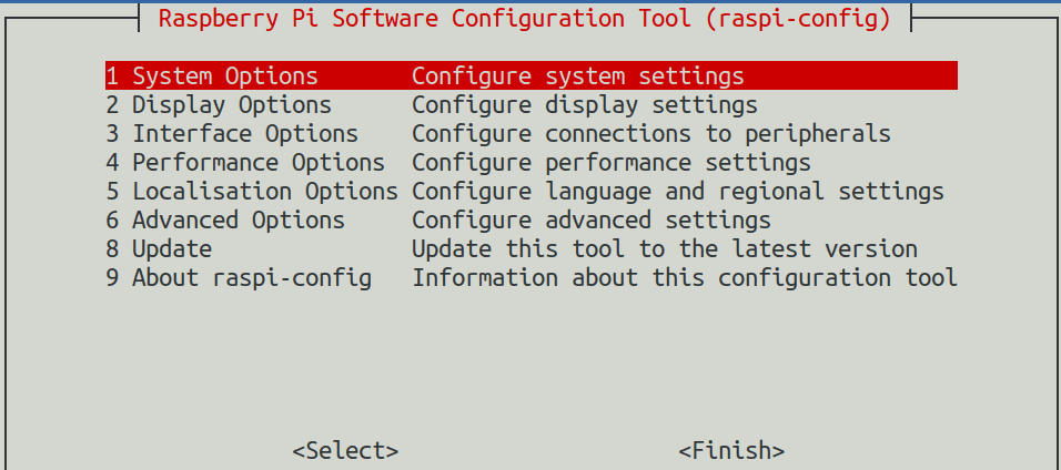 raspi config