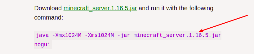 run minecraft server