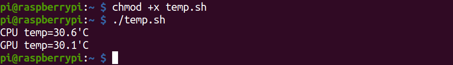 read temperature with bash
