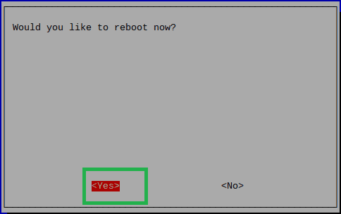 select yes to restart
