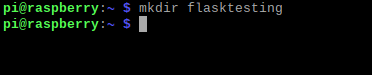 creating the flasktesting directory