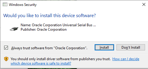 installing device software