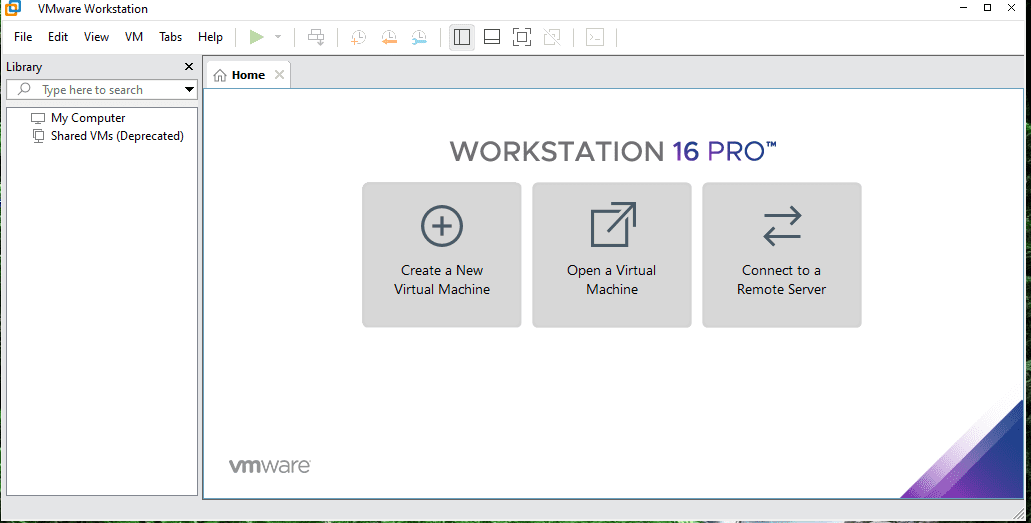 select create new virtual machine