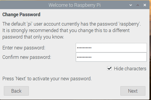 setting password