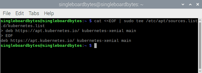 add the kubernetes repo