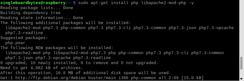 install php