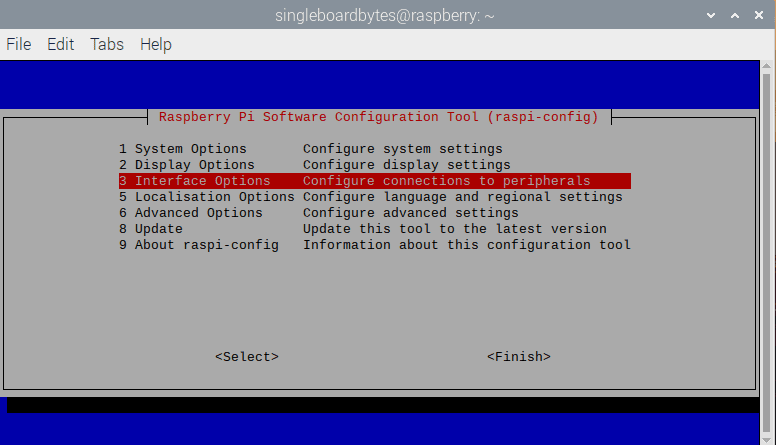 raspi config software configuration