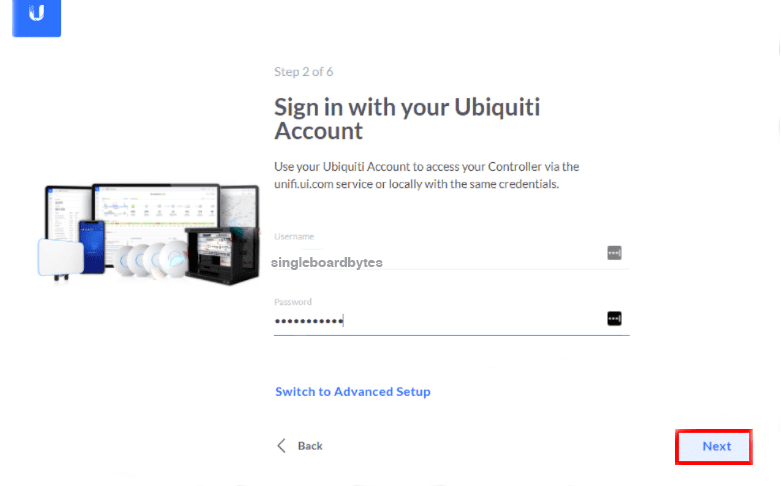 sign in your ubiquiti account