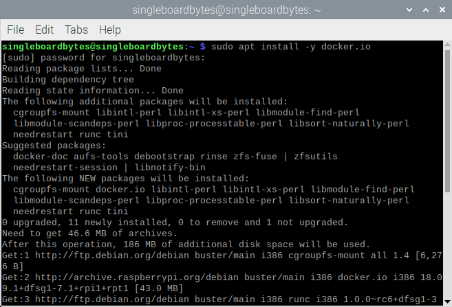 sudo apt install docker