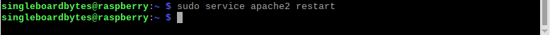 sudo restart apache service