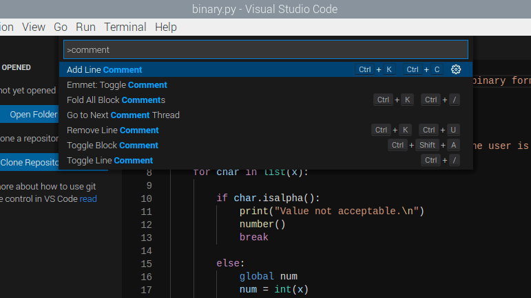 VSC Command Palette