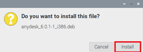 click install