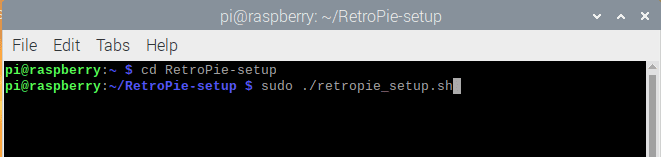 run the retropie script