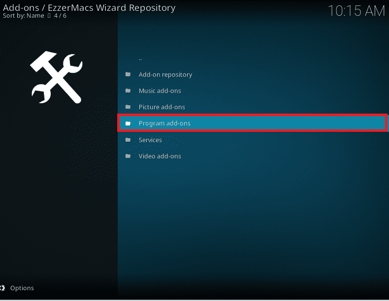 select programs add-ons