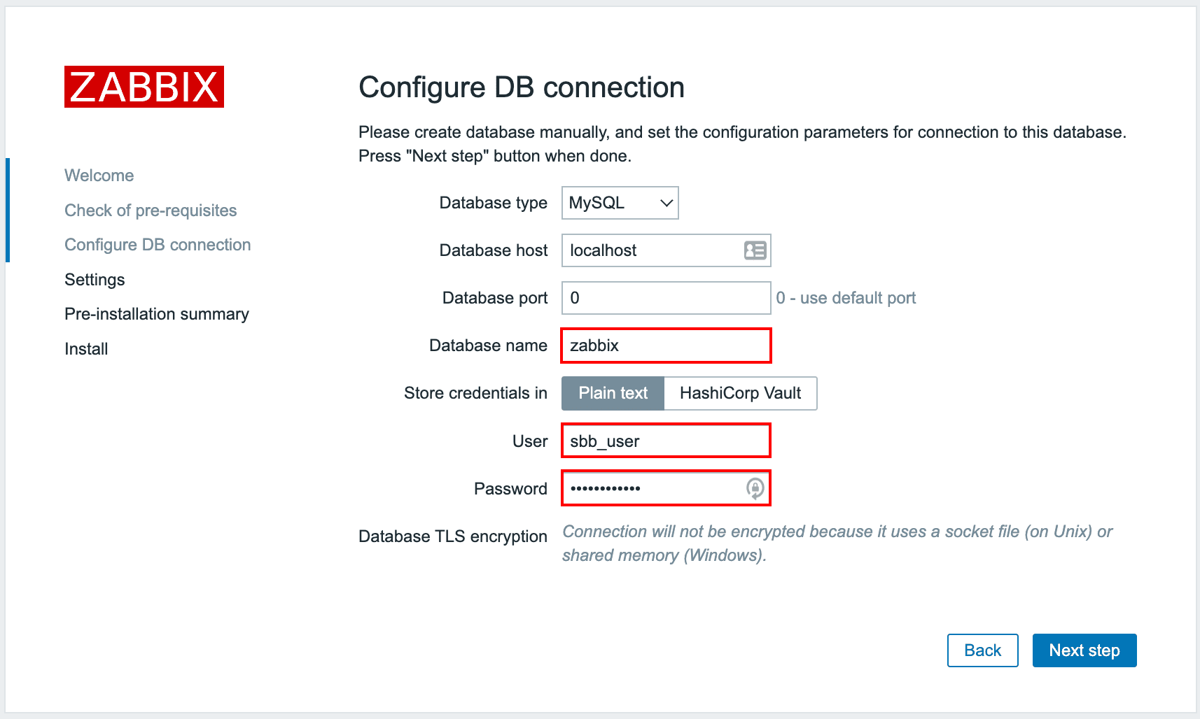 connect database