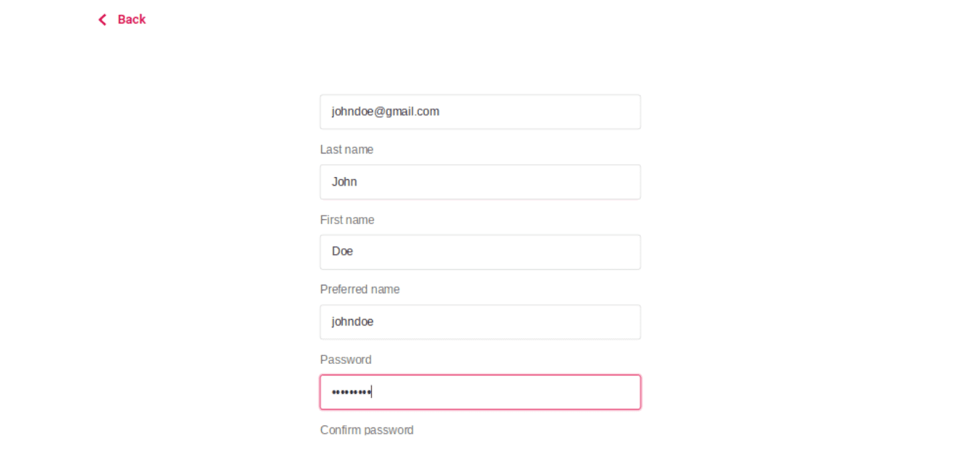 enter account details