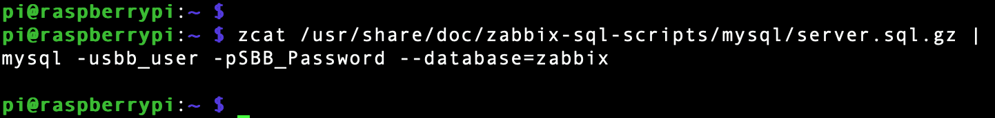 import database schema