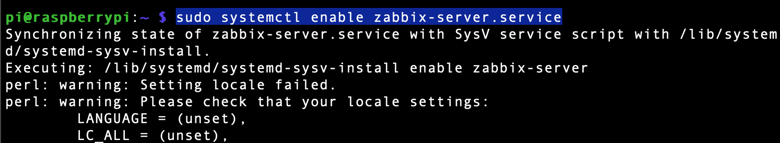 launch zabbix on boot