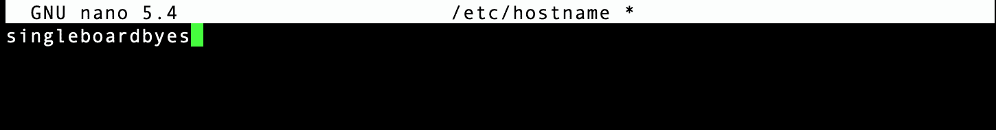 enter new hostname