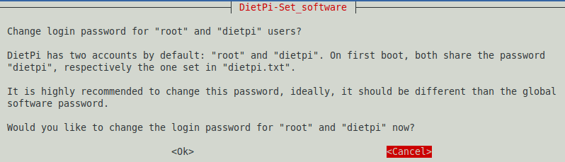 dietpi change password