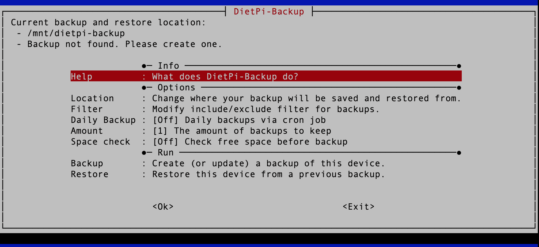 dietpi backup utility