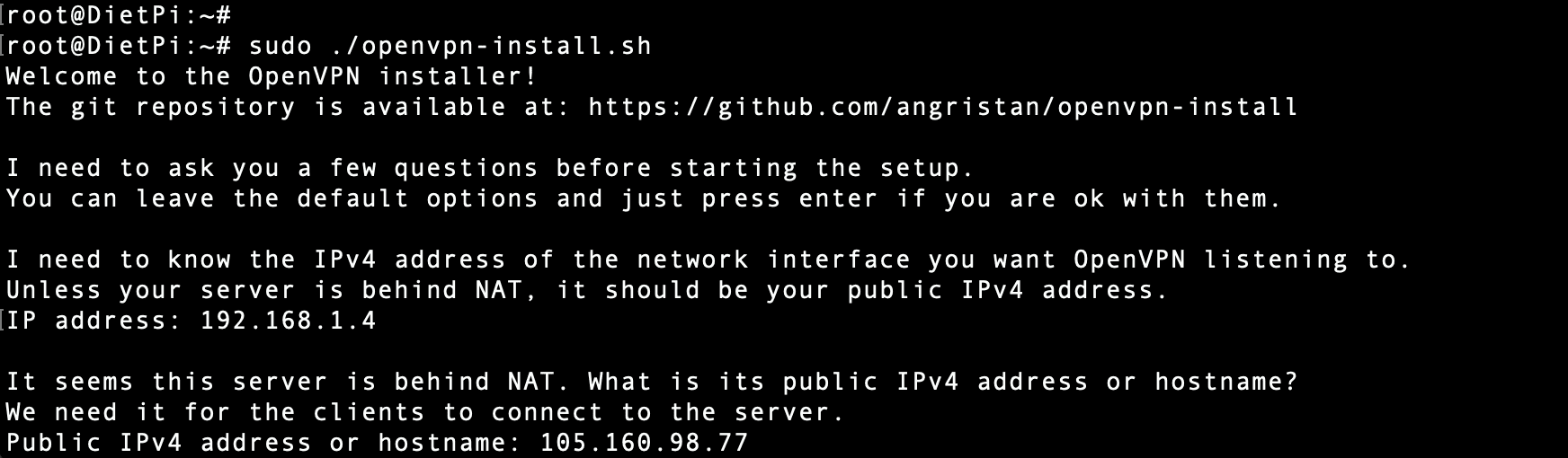 install openvpn