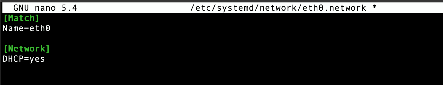 systemd networkd configuration