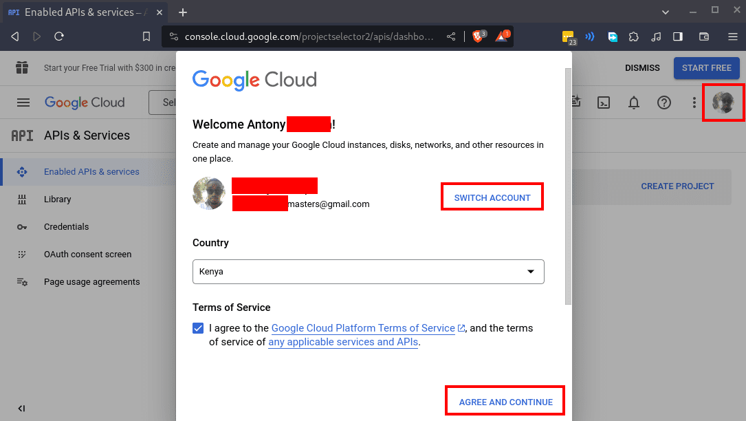 google developer console