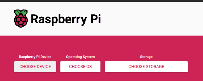 raspberry pi imager window