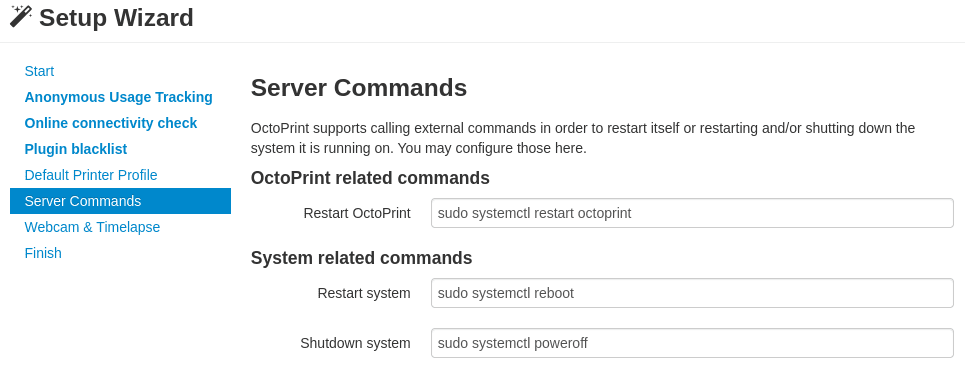 server commands