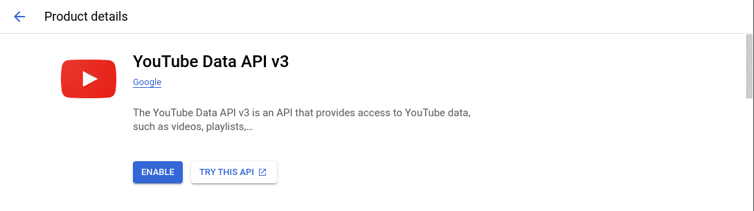 youtube api